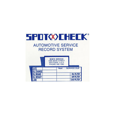 SPOT CHECK SERVICE RECORD CARDS - IMPRINTED